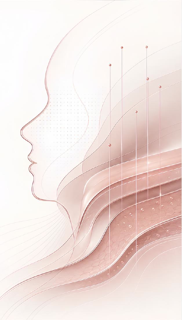 Ilustración editorial SkinDepot — piel y cuidado profesional