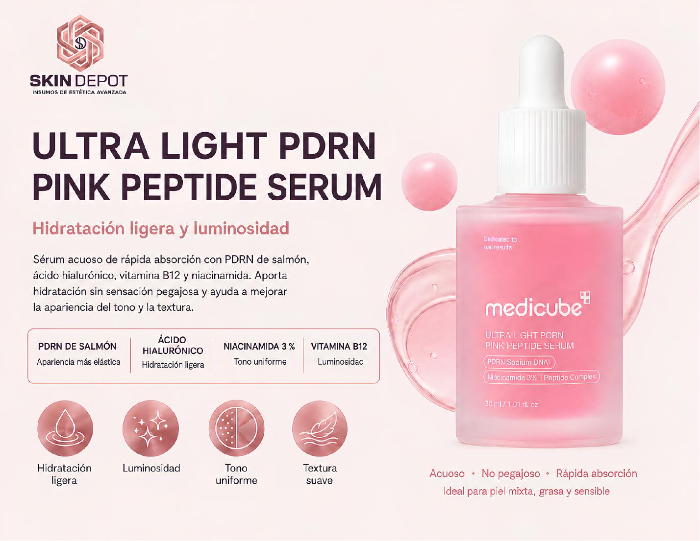 Medicube Ultra Light PDRN Pink Peptide Serum — 30 ml