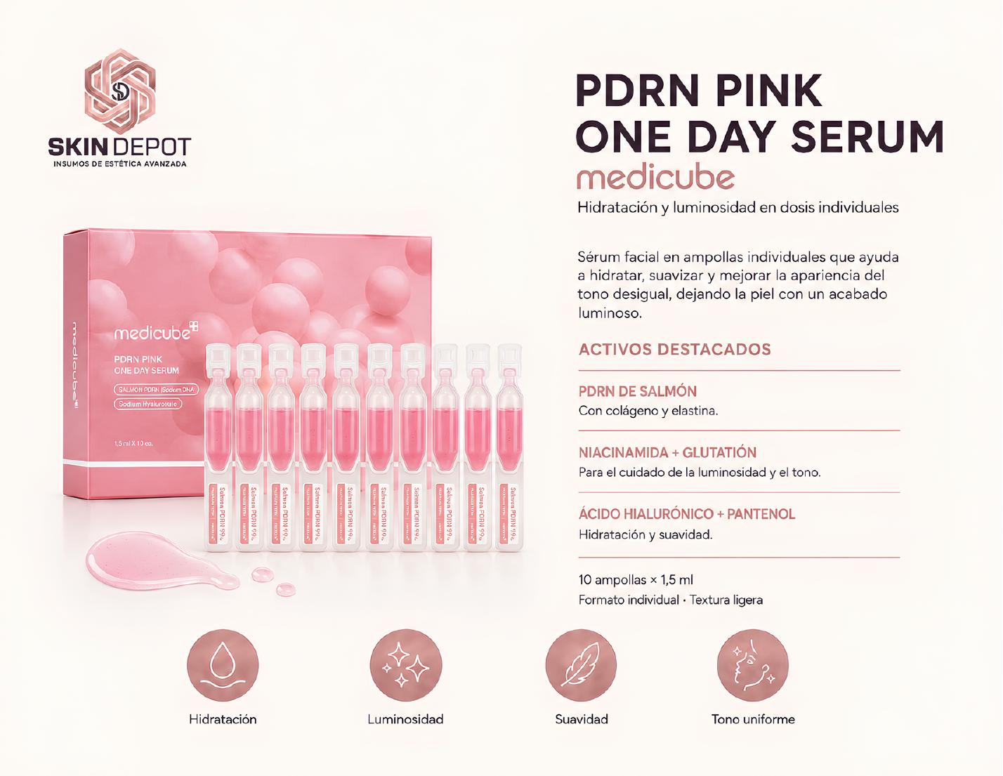 Medicube PDRN Pink One Day Serum — 10 × 1.5 ml