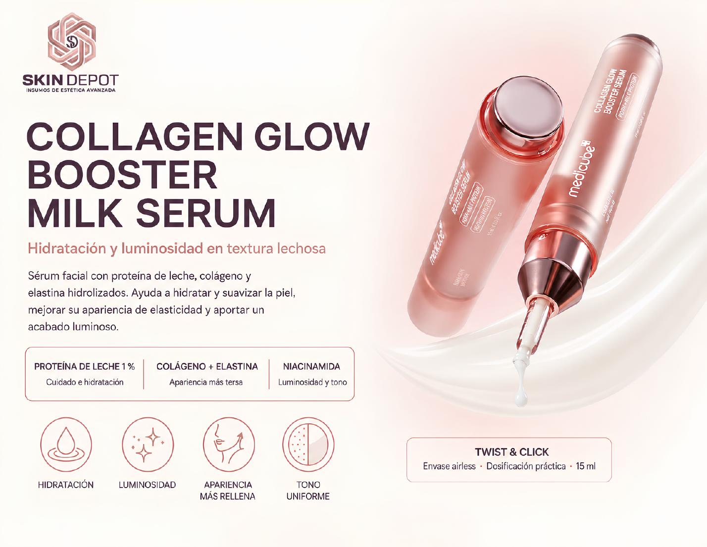Medicube Collagen Glow Booster Milk Serum — 15 ml